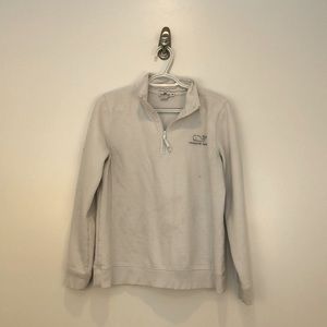 vineyard vines medium white sweatshirt qtr zip